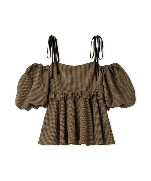 リリーブラウン] 3WAYジャガードペプラムビスチェ LWFT254184